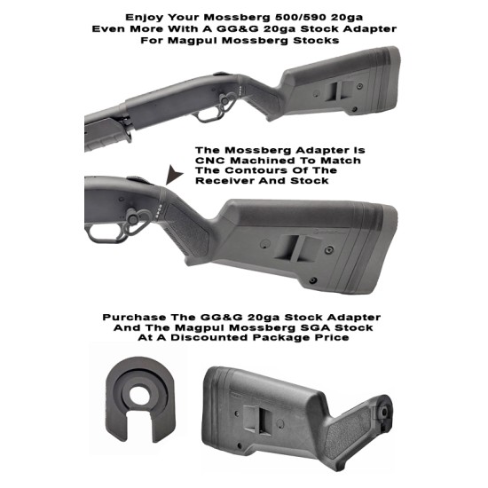 GG&G - Mossberg 500/590 20ga Adapter For Magpul Mossberg Stock