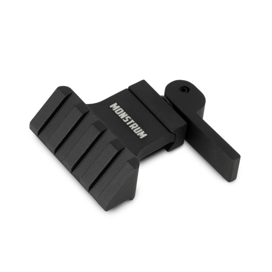 Monstrum Tactical - 45 Degree Offset 4-Slot Picatinny Rail Mount w/ Quick Release