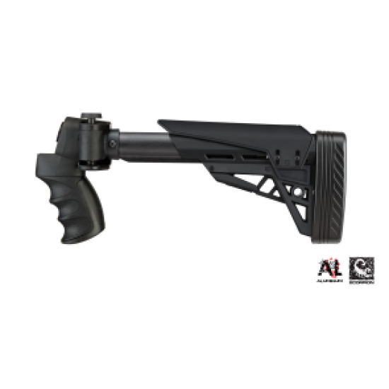 ATI Outdoors - Moss/Rem/Win 12-Gauge Strikeforce Adjustable Side-Folding TactLite Shotgun Stock w/X2 Recoil Reducing Grip & Butt-Pad in Destroyer Gray