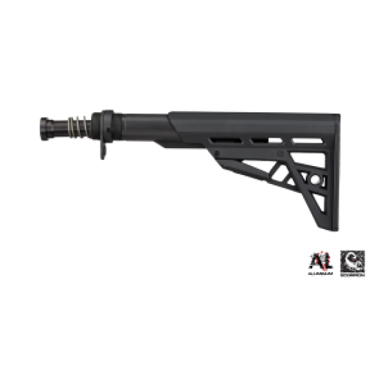 ATI Outdoors Canada - AR-15 TactLite Six Position Mil-Spec Stock with Military Buffer Tube Assembly in Destroyer Gray