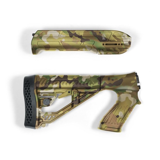 Adaptive Tactical - EX PERFORMANCE FOREND AND ADJUSTABLE STocK FOR REMINGTON SHOTGUNS - MultiCam