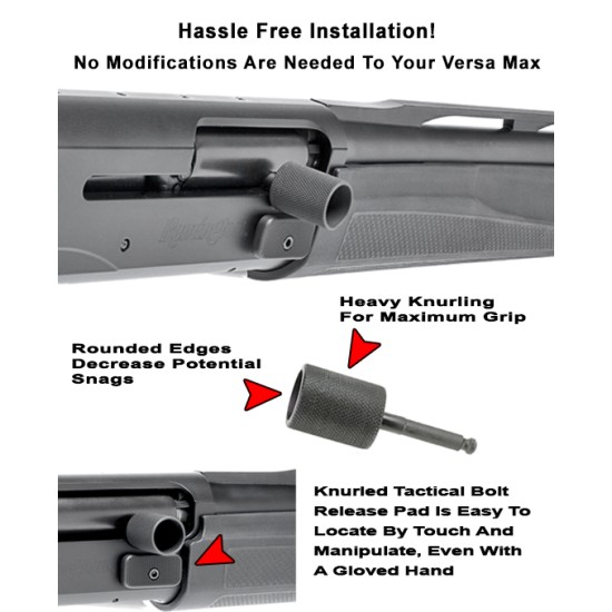 GG&G Tactical Bolt Handle Remington Versa Max 12 Gauge Steel Matte