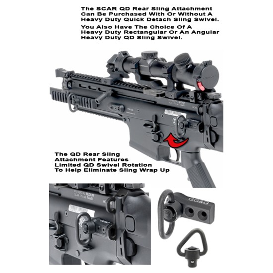 GG&G FN SCAR Quick Detach Rear Sling Attachment w/ Angular Swivel