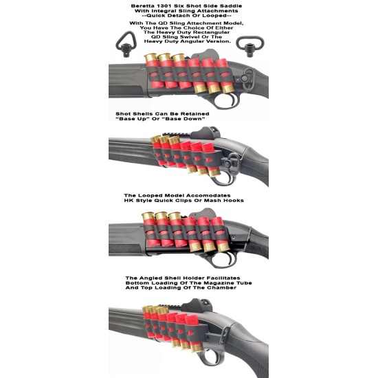 GG&G BERETTA 1301 SIDE SADDLE WITH SLING ATTACHMENT - Side Saddle With QD Provision, BUT NO QD SLING SWIVEL