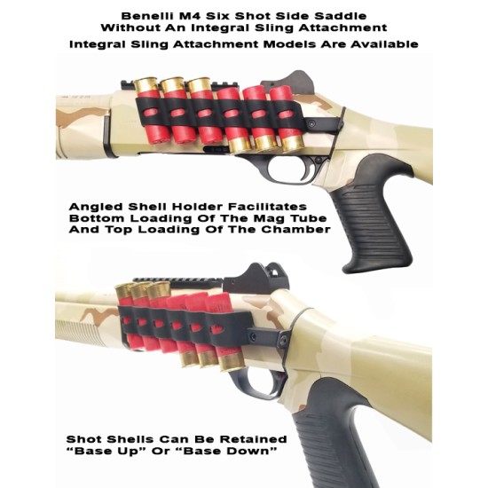 GG&G BENELLI M4 SIDE SADDLE SHELL HOLDER - SIX SHOT