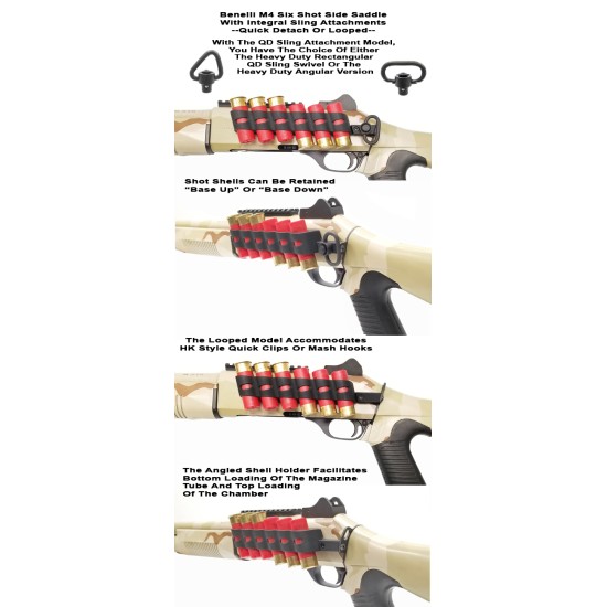 GG&G CANADA - BENELLI M4 SIDE SADDLE WITH SLING ATTACHMENT - M4 Side Saddle With An Angular QD Swivel