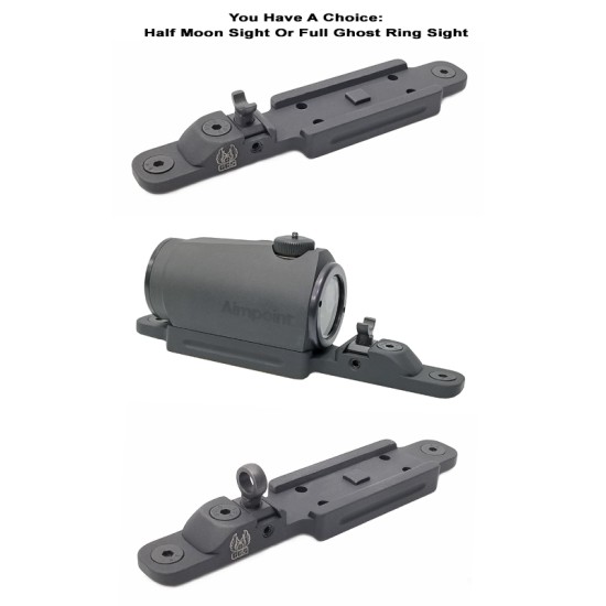 GG&G CANADA - BERETTA 1301 OPTIC RAIL MOUNT FOR THE AIMPOINT H-1, H-2, T-1, T-2 - HALF GHOST RING - FULL GHOST RING