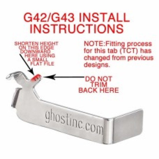 Ghost Inc. G42 & G43 Pro Trigger Connector for Glock 42/43