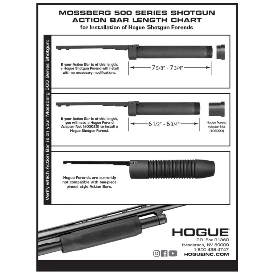 Hogue Mossberg 500 OverMolded forend