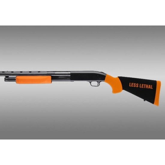 Hogue Canada - Remington 870 12 Gauge Less Lethal Orange OverMolded Shotgun Stock w/forend
