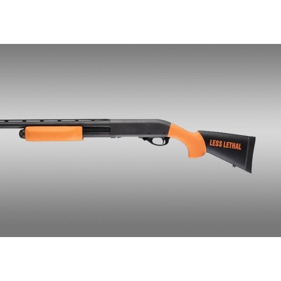 Hogue Canada - Remington 870 12 Gauge Less Lethal Orange OverMolded Shotgun Stock Kit w/forend 12 L.O.P.