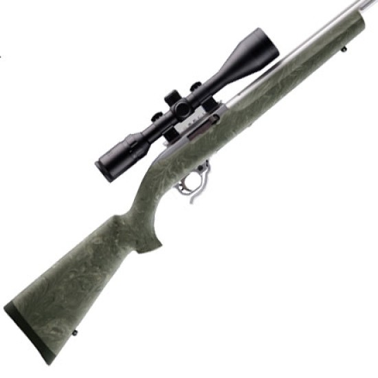 Hogue Canada - Ruger 10/22 Standard Barrel Rubber Overmolded Stock Ghillie Green Camo Finish