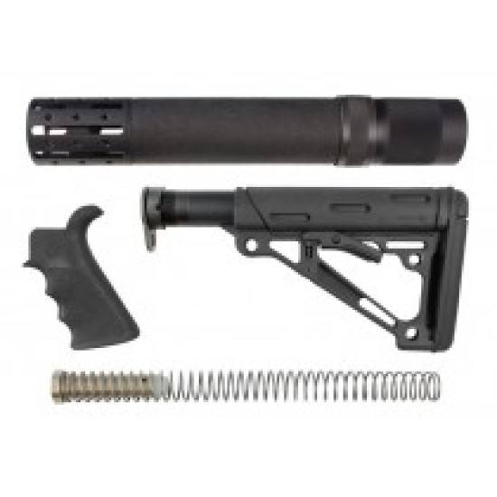 Hogue - AR-15/M-16 3-Piece Kit Black - Grip, Collapsible Buttstock, and Forend with Accessories