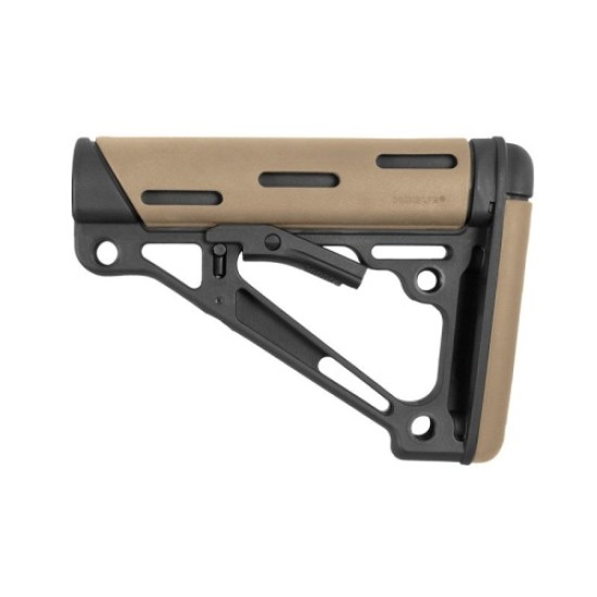 Hogue AR-15/M-16 OverMolded Collapsible Buttstock - Fits Mil-Spec Buffer Tube - Flat Dark Earth
