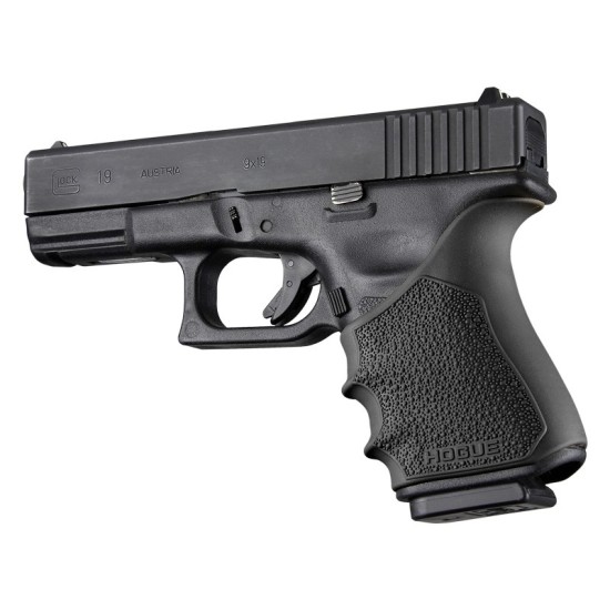 Hogue Canada - HandALL Beavertail Grip Sleeve for GLocK 19, 23, 32, 38 (Gen 3-4): Rubber - Black