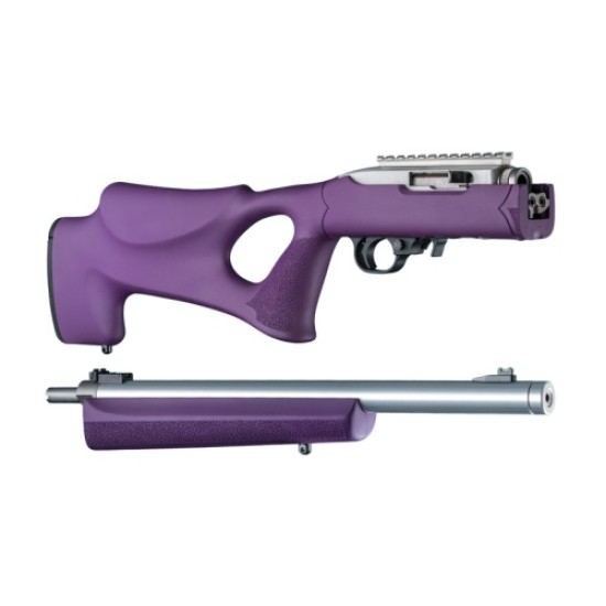 Hogue Ruger 10-22 Takedown Thumbhole .920" Diameter Barrel Purple Rubber OverMolded Stock