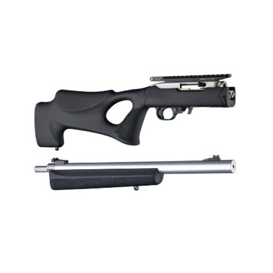 Hogue Canada - Ruger 10-22 Takedown Thumbhole .920 Diameter Barrel Black Rubber OverMolded Stock