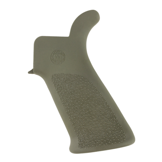 Hogue - AR-15/M-16 Rubber Grip Beavertail with No Finger Grooves OD Green