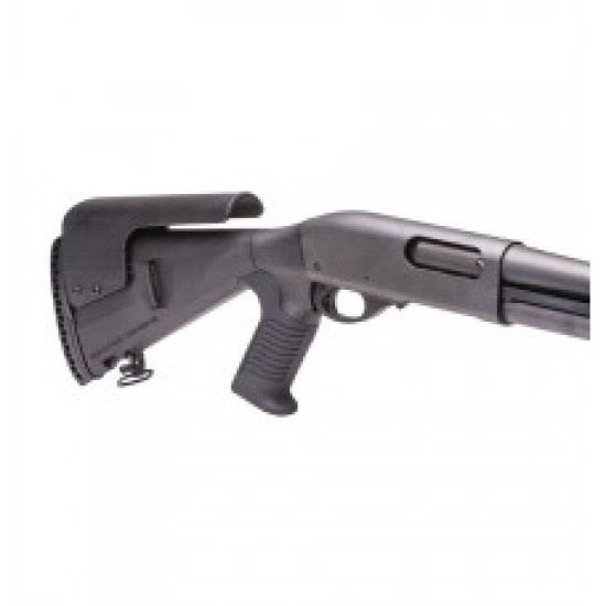 Mesa Tactical Urbino® Pistol Grip Stock For Remington 870/1100/11-87 (Riser, Standard Butt, 12-GA, Black)