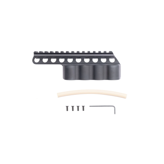 Mesa Tactical SureShell Aluminum Carrier and Rail for Remington V3 (4-Shell, 12-GA, 5¾ in)