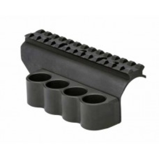 Mesa Tactical SureShell Carrier and Rail for Benelli M4 (4-Shell, 12-GA, 5 1/2 in)