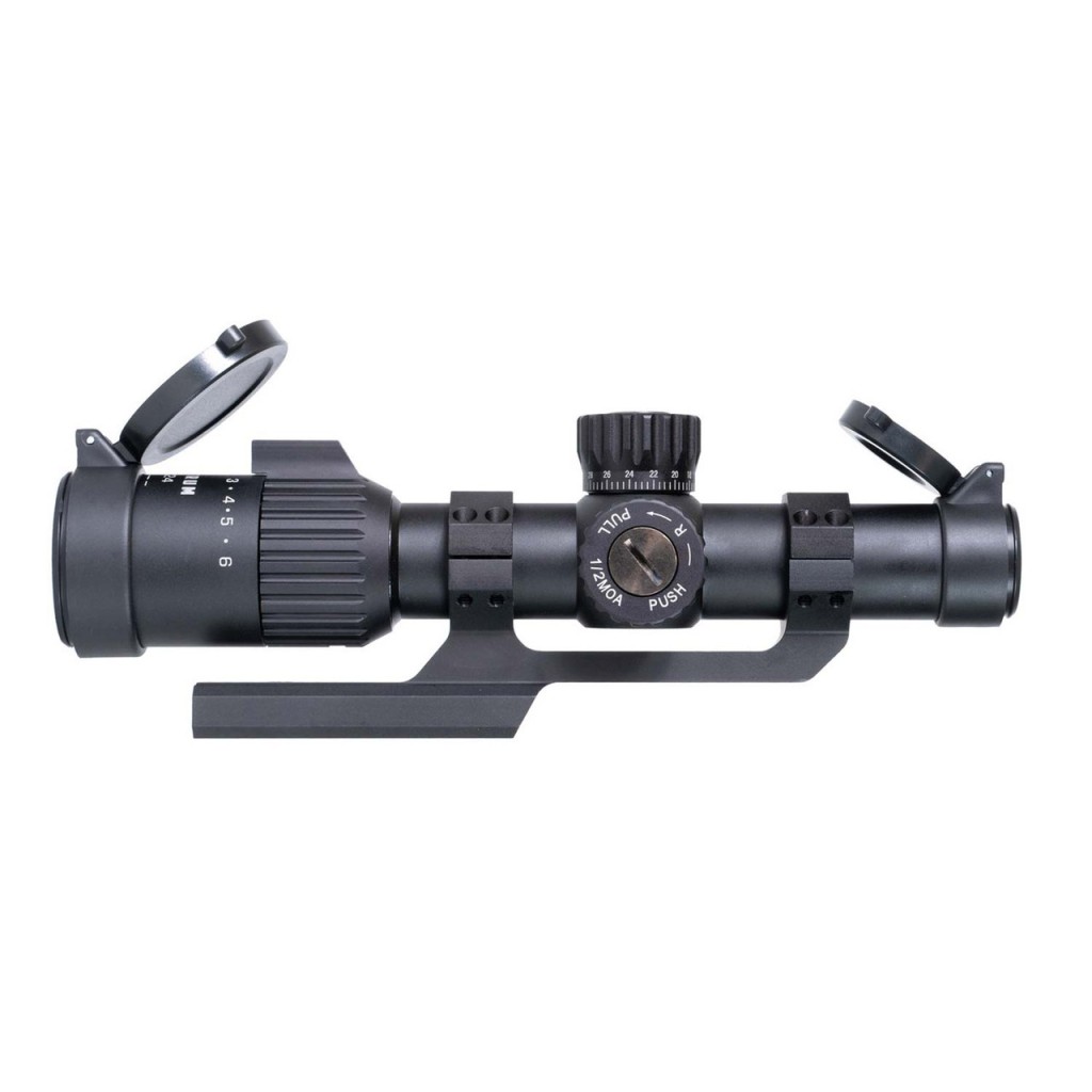 Monstrum Tactical - Spectre 1-6x24 LPVO Rifle Scope - Black - MOT-SN1624-B