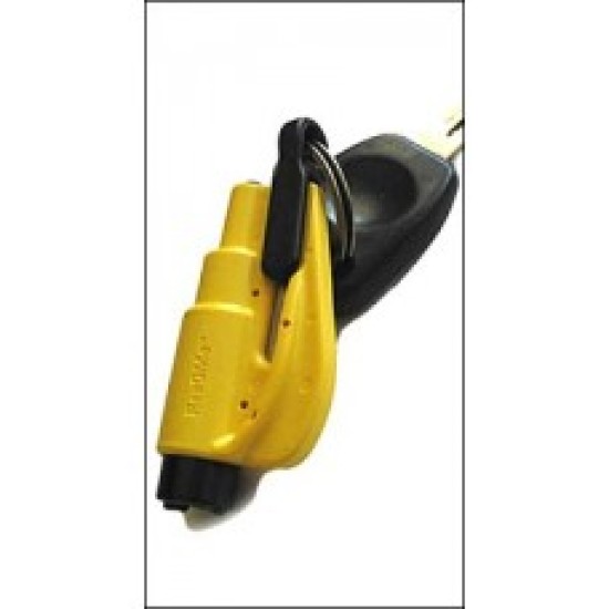 ResQMe - Key Chain Seat Belt Cutter and Window Breaker - Yellow