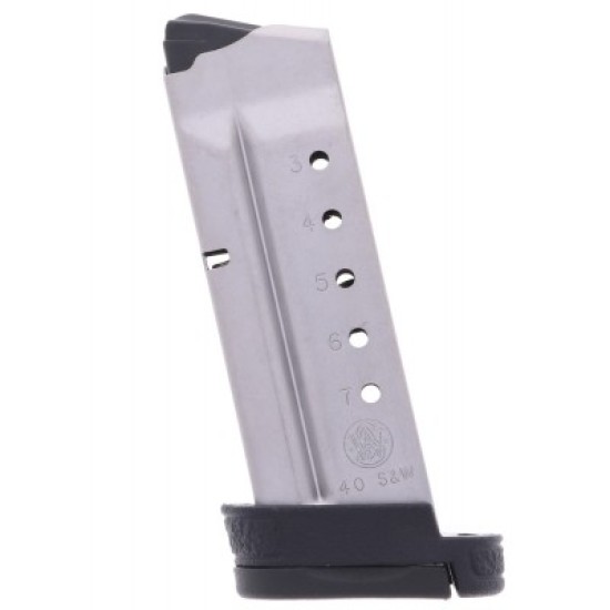 Smith & Wesson Magazines - S&W M&P Shield 40 S&W 7-Round Stainless Steel Factory Magazine